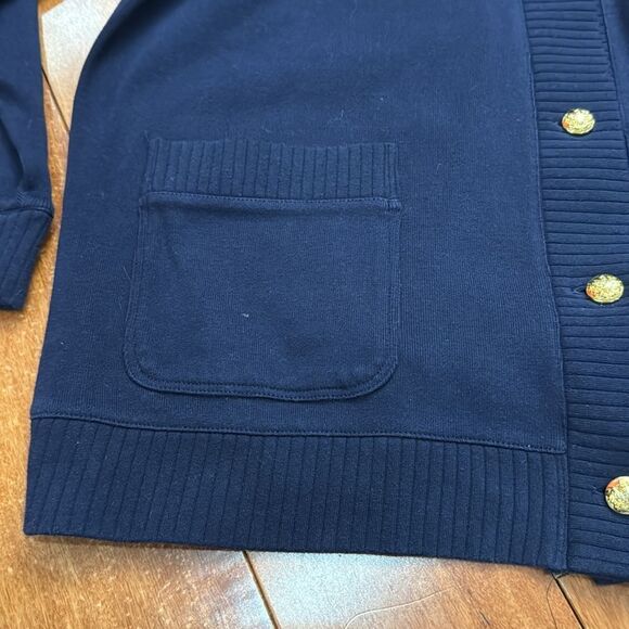 Lauren Ralph Lauren Womens Sweater Cardigan Navy Blue Shawl Collar size 1X - Picture 8 of 10